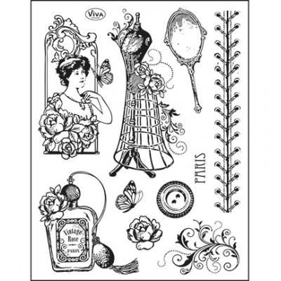 Viva Decor Clear Stamps - Paris Couture